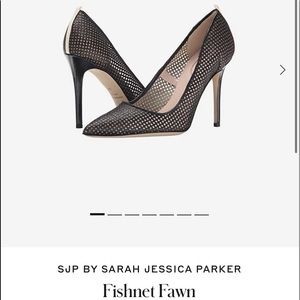 SJP Fishnet heels
